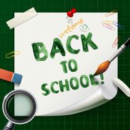 Welcome Back to school background or card N2