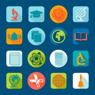 Set of education flat icons N33
