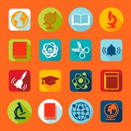 Set of education flat icons N35