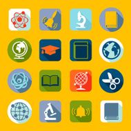 Set of education flat icons N36