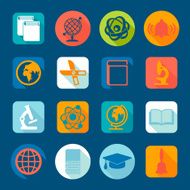 Set of education flat icons N37