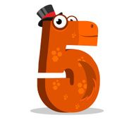 The English alphabet Figure 5 the fifth Number horse