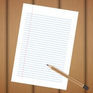 blank realistic spiral notepad notebook and pencil vector N2
