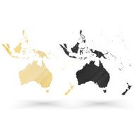 Australia map wooden design texture vector illustration