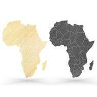 Africa map wooden design texture vector illustration