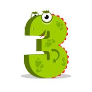 English alphabet number 3 Third Three