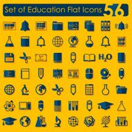Set of education flat icons N38