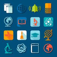 Set of education flat icons N41