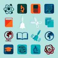 Set of education flat icons N42