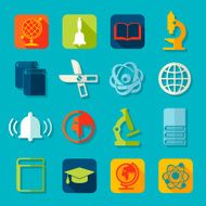 Set of education flat icons N44