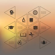 education infographic with unfocused background N63