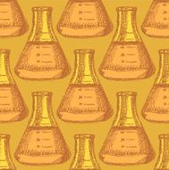 Sketch beaker in vintage style N7