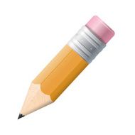 Pencil drawing on a white background Isolated