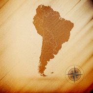 South America map wooden design background vector illustration