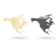 North america map wooden design texture vector illustration