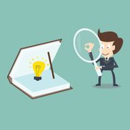 businessman searching idea - knowledge concept