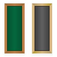 Set Of Blank Chalk Board Isolated On White Vector Illustration N2