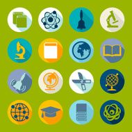 Set of education flat icons N48