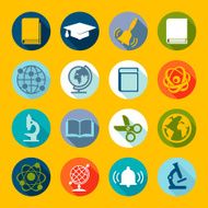 Set of education flat icons N49