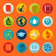 Set of education flat icons N51