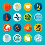 Set of education flat icons N52