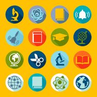 Set of education flat icons N53