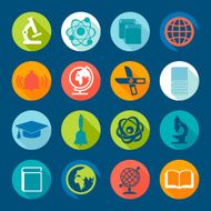 Set of education flat icons N54