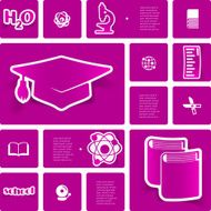 Education sticker infographic N102