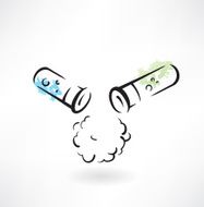 test-tube grunge icon
