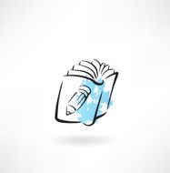 notebook grunge icon