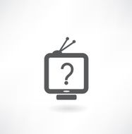 plasma panel on wall with big question mark