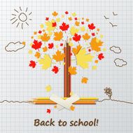 Back to school background or card with pencils N2