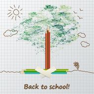 Back to school background or card with pencils N3