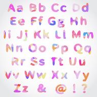 Vector Alphabet Set with geometrical pattern N3