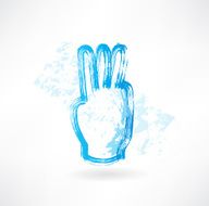 three fingers grunge icon