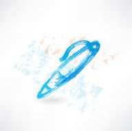 fountain pen grunge icon