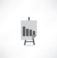 easel with graph icon
