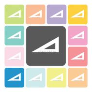 Triangle ruler Icon color set vector illustration N2