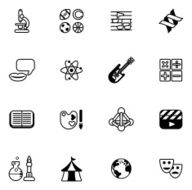 Education or quiz subject icons