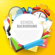 School flat design background N2