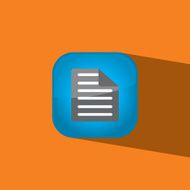 notepad button icon flat vector illustration eps10