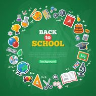 Back to School Frame Vector Illustration