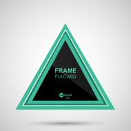 Poster mockup template with turquoise square frame