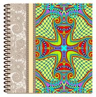 design of spiral ornamental notebook cover