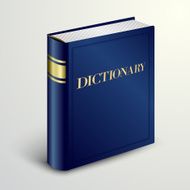 Vector blue dictionary book