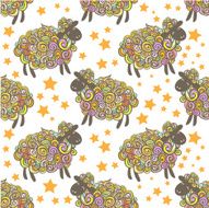 Sheep pattern vector background N2
