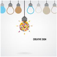 Creative light bulb Idea concept background N12