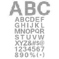 Pixel Font - Alphabets and numerals characters in retro square pixel N3