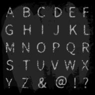 Chalk alphabet vector
