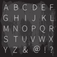 Chalk alphabet vector N2